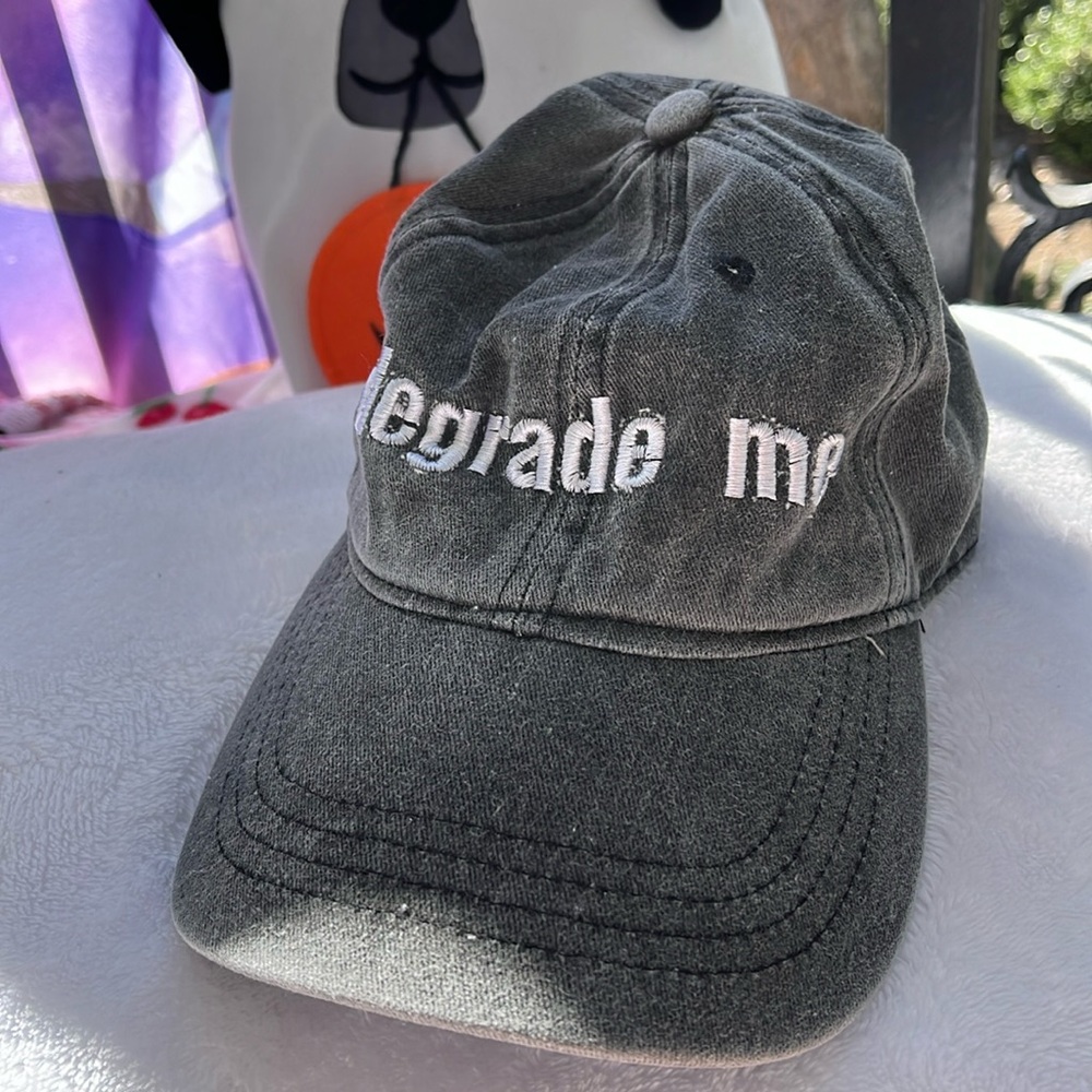 Funny Dad Hat: Degrade Me. Acid Wash Grey